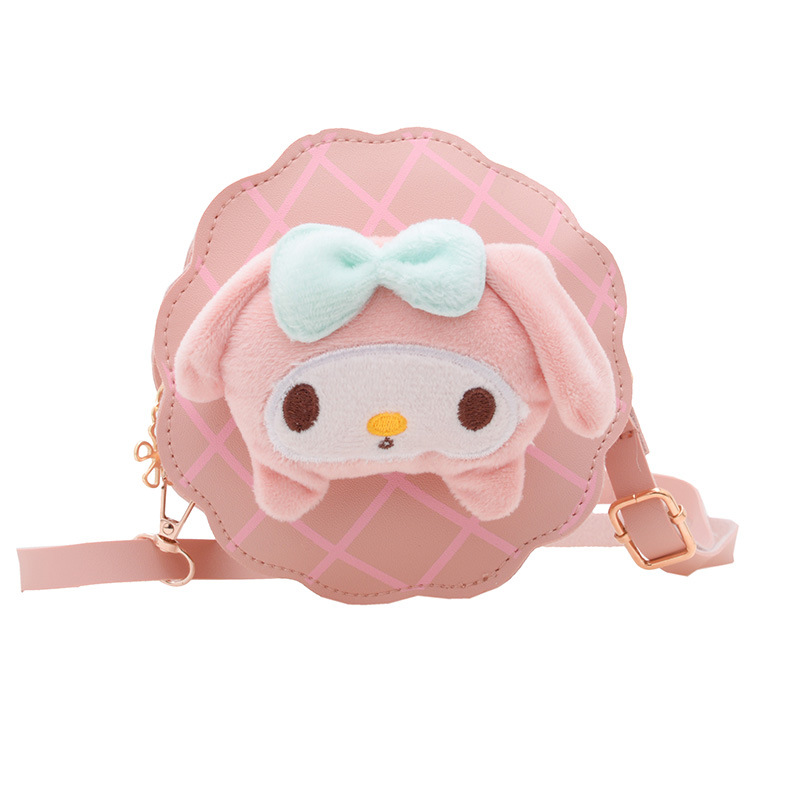 The new girls' bags are cartoonish and cute. The plush crossbody bag for little girls is fashionable and casual. The princess children's single-shoulder bag is adorable Item Picture