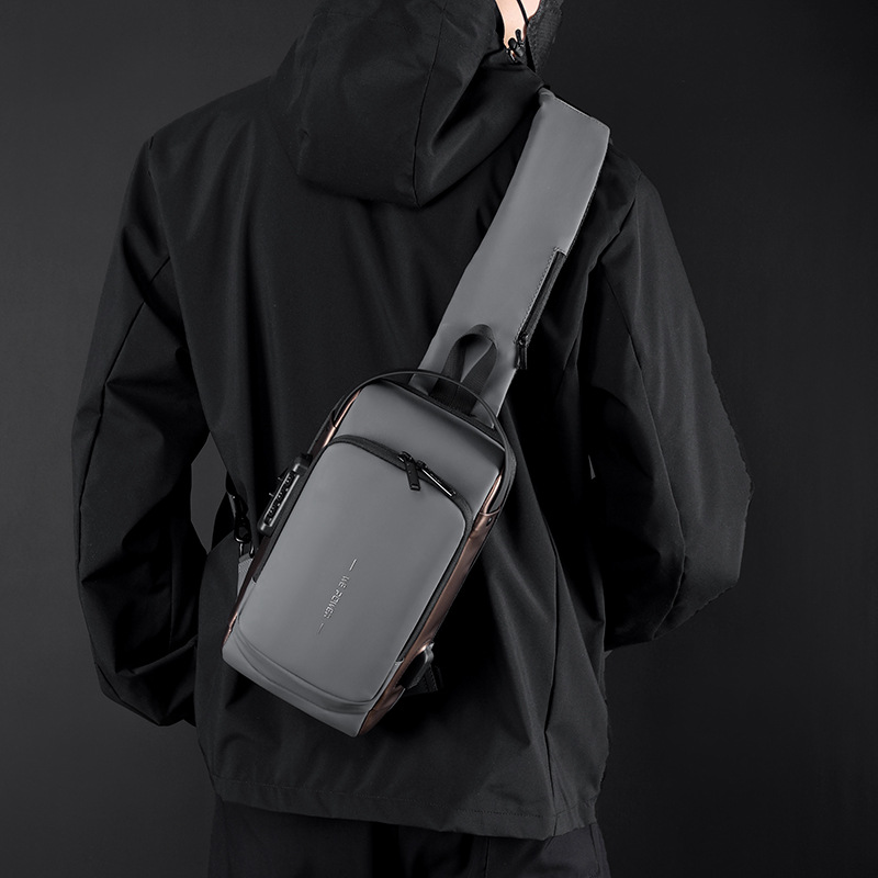 WEPOWER's new men's chest bag, anti-theft combination lock, motorcycle bag, cool cycling bag, crossbody bag and crossbody bag Specification drawing