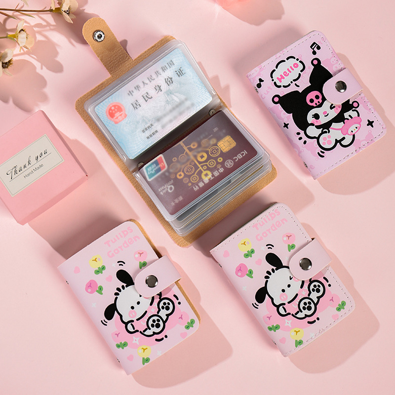 A new large-capacity mini mini card case with multiple parking Spaces for women, a popular online celebrity, and a cute demagnetized driving license Application Scenario