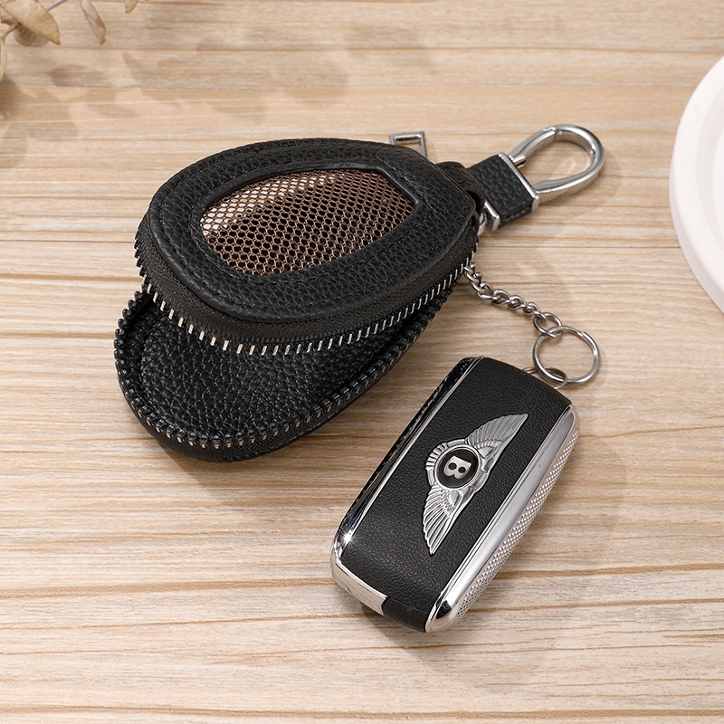 pu car key case, simple men's sunroof button universal key case, women's Korean-style key storage case details Picture