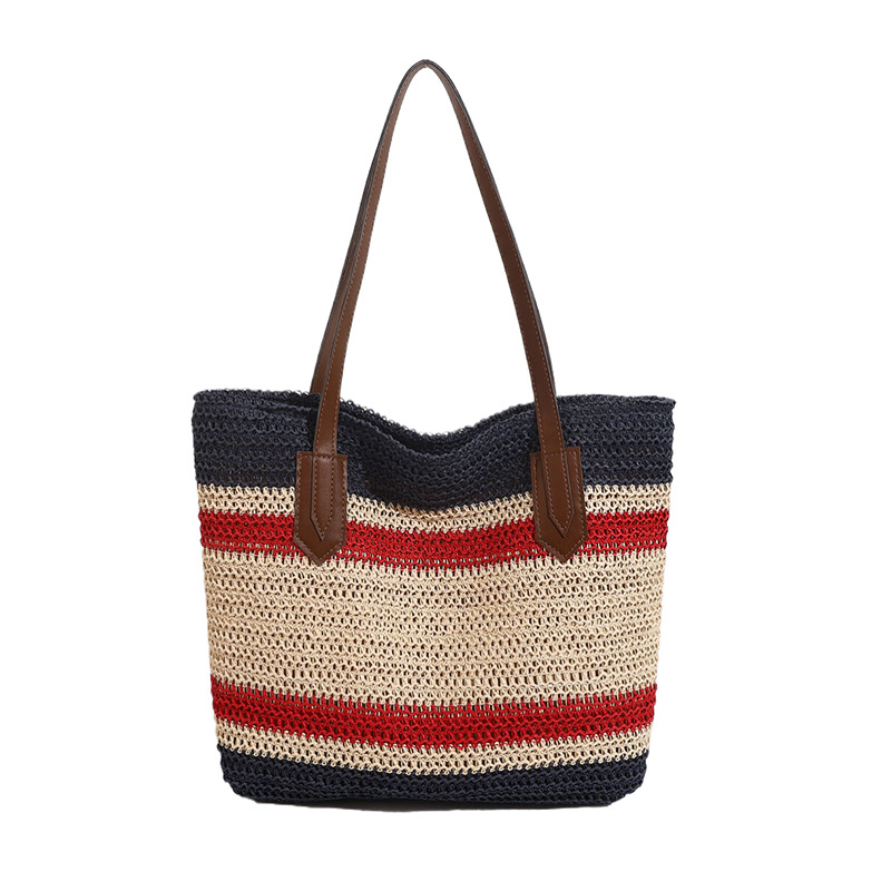 Wholesale of new straw woven bags for Spring 2025, large-capacity cross-border trendy and fashionable tote bags, casual commuting underarm bags Item Picture