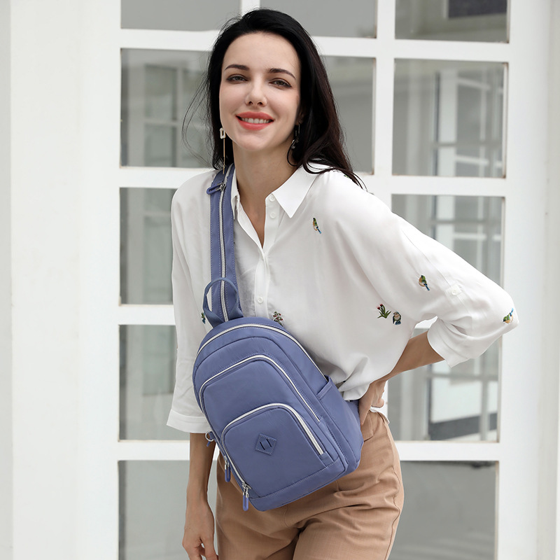 The manufacturer wholesals new multi-functional, fashionable and versatile chest bags, women's large-capacity single-shoulder crossbody bags and nylon backpacks details Picture