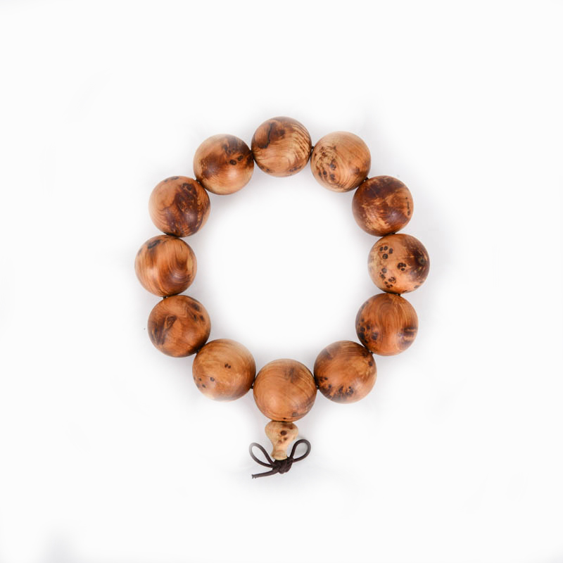 天然太行崖柏念珠手串佛珠素串手链陈化老料文玩