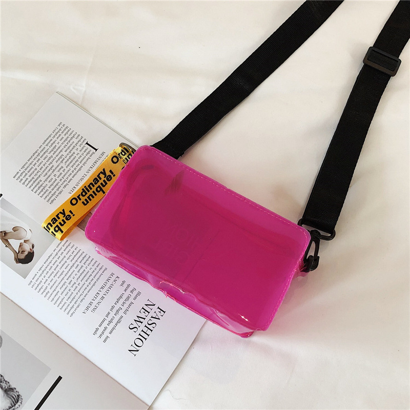 Transparent jelly small bag for women, 2021 new trendy Korean version crossbody bag, Instagram fashion, summer mini fairy, single shoulder Application Scenario