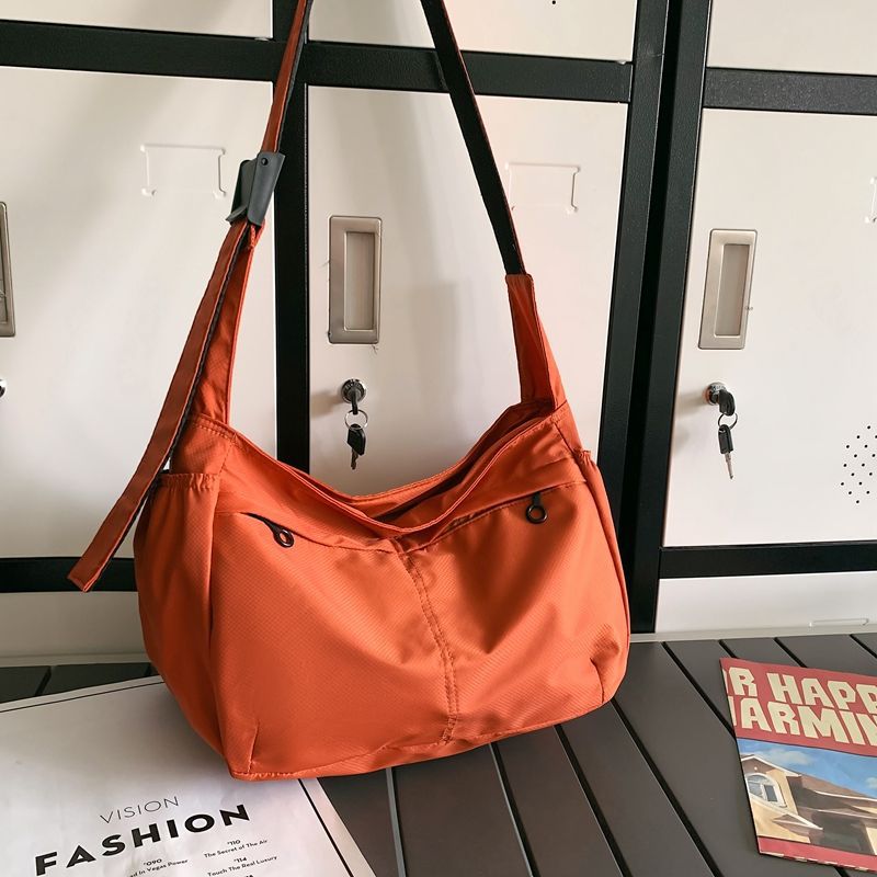 High-end, super soft nylon fabric bag, women's bag, shoulder bag, fashionable and versatile commuting bag, simple crossbody bag Specification drawing
