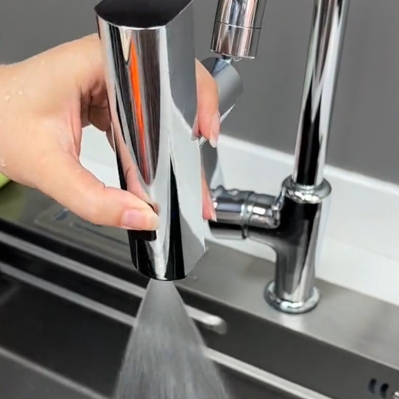 Kitchen faucet anti-splash wonder, waterfall water outlet universal rotating bubble maker, pressure-increasing extension faucet universal joint Application Scenario