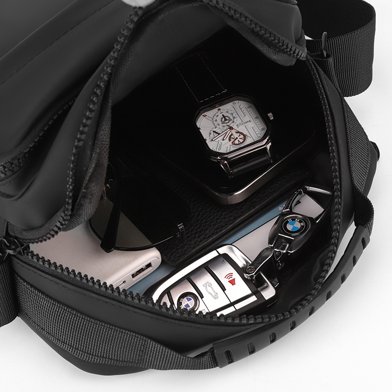 Wholesale of new cross-border simple, casual and durable single-shoulder bags with large capacity and multiple pockets, waterproof leather film fabric crossbody bags Application Scenario