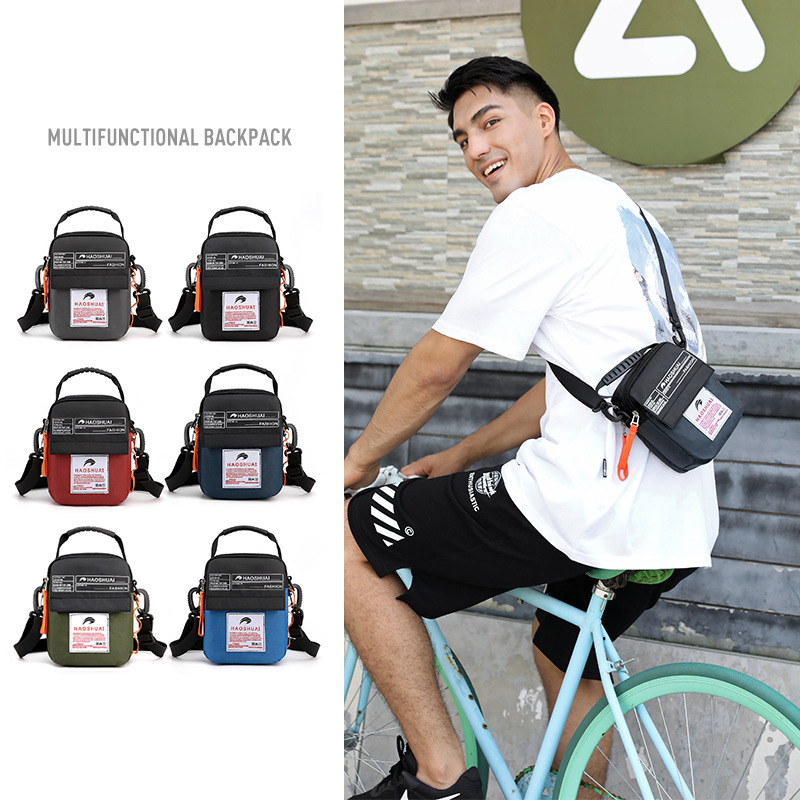Men's single-shoulder crossbody bag, waterproof and wear-resistant single-shoulder bag, casual sports small bag manufacturer direct sales, Baigou supply details Picture