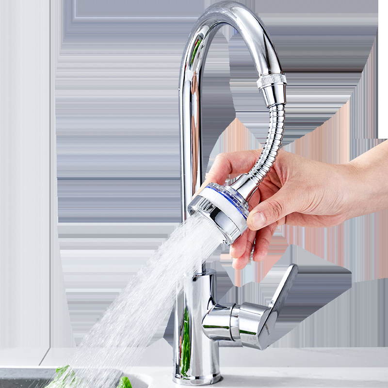 Wholesale of splash-proof, pressure-increasing, filtering, showerhead, kitchen universal water purification and filtering, universal water-saving foaming device Specification drawing