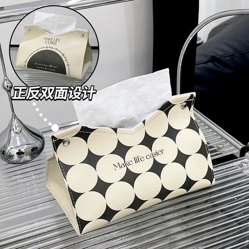 Original desktop tissue bag, office personalized light luxury tissue box, ins style, living room, bedroom, Internet celebrity, high-end home use Specification drawing