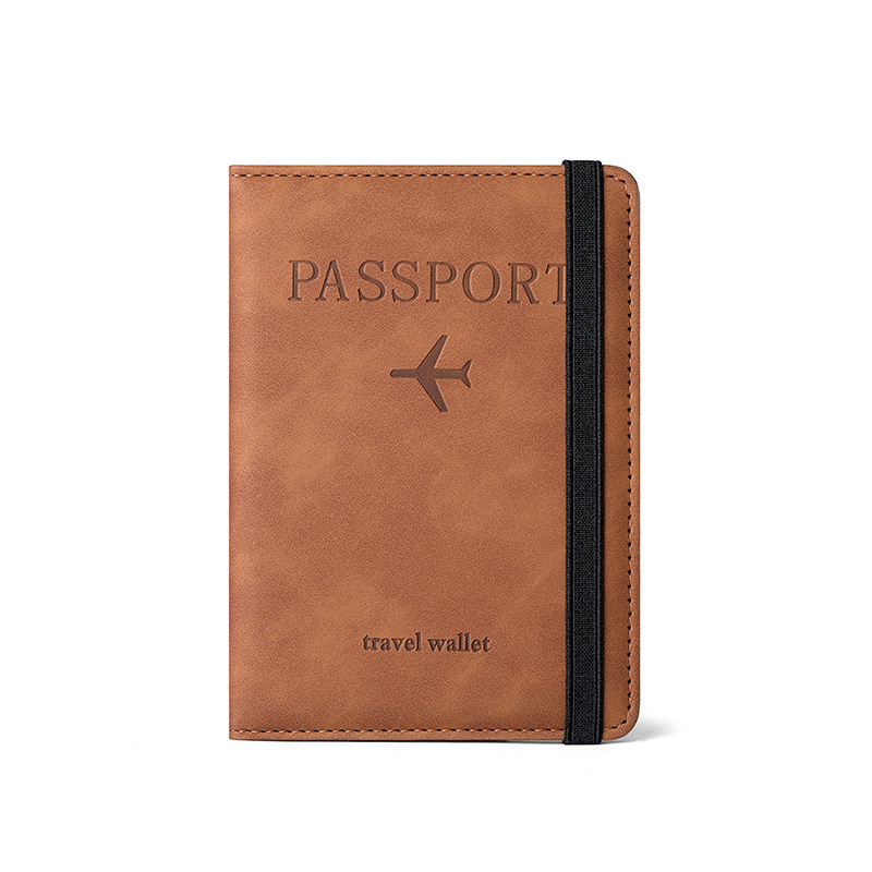 In-stock Amazon pu leather passport case, rfid multi-card multi-functional passport holder, passport holder Item Picture