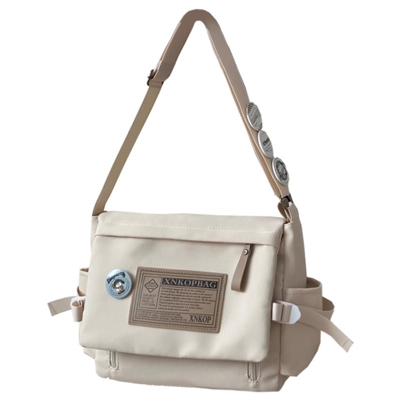 Large-capacity crossbody bag for both men and women, ins workwear, versatile single-shoulder bag, messenger bag, and small backpack for college students' classes Item Picture
