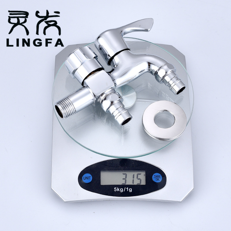 Dual-control faucet, dual-purpose multi-functional washing machine, dual-purpose faucet, one-in, two-out, three-way mop sink details Picture