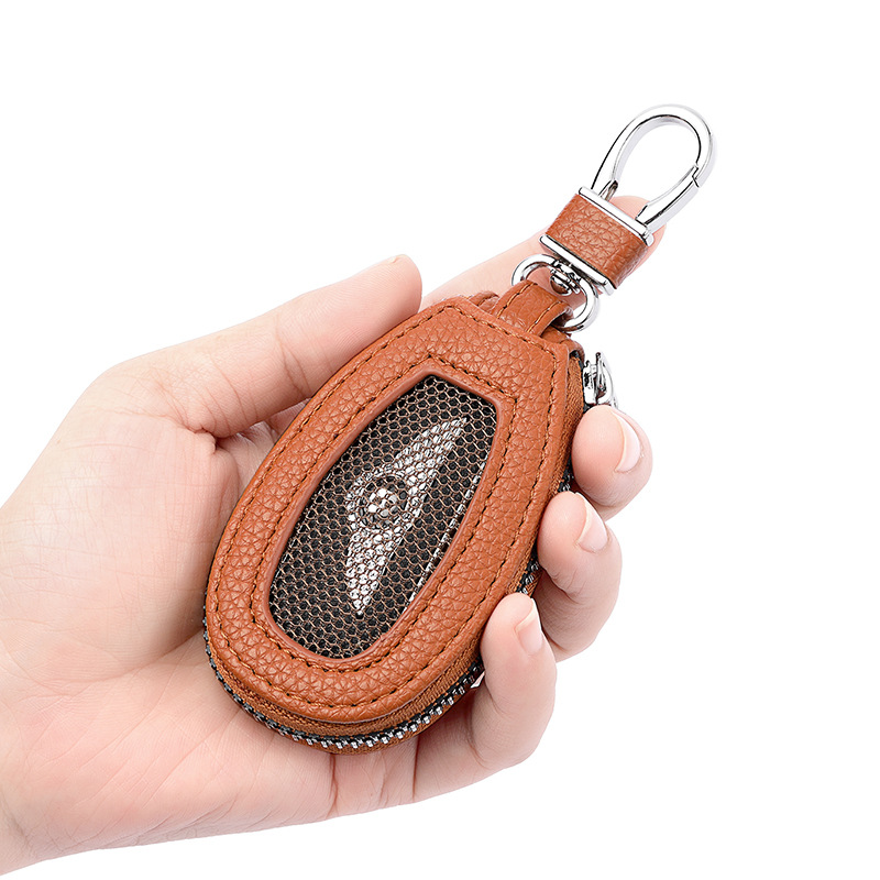 pu car key case, simple men's sunroof button universal key case, women's Korean-style key storage case Item Picture