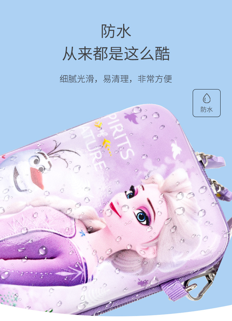 New 2024 Children's bags: Trendy and stylish girls' crossbody bag, cute ice and snow princess single-shoulder bag, baby mobile phone case Application Scenario