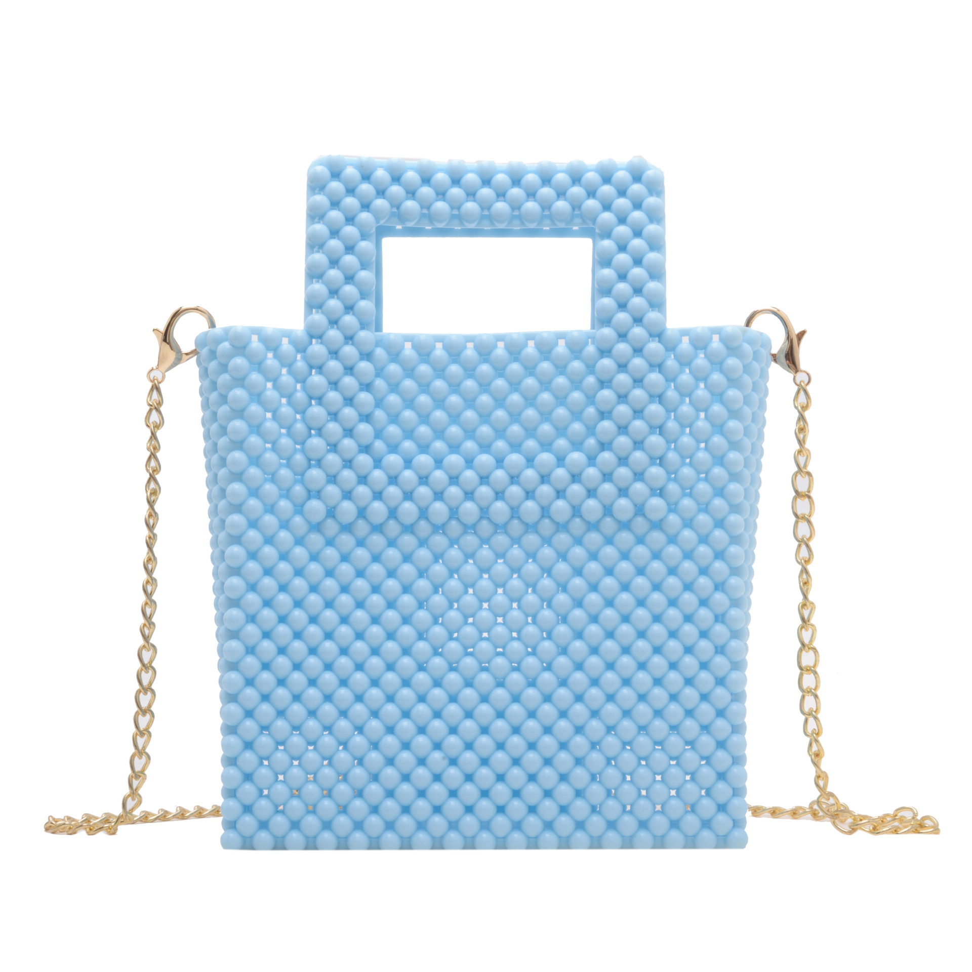 New Summer 2025 hand-woven bags, mesh single-shoulder bags, hollowed-out bags, crossbody bags, acrylic bags, pvc bags Item Picture