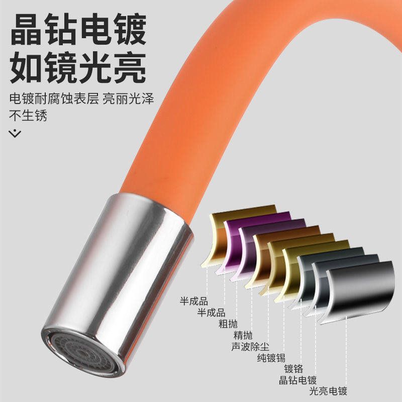 Faucet extension pipe, universal extended water pipe, splash-proof, universal shower head for kitchen and bathroom, faucet extension Specification drawing