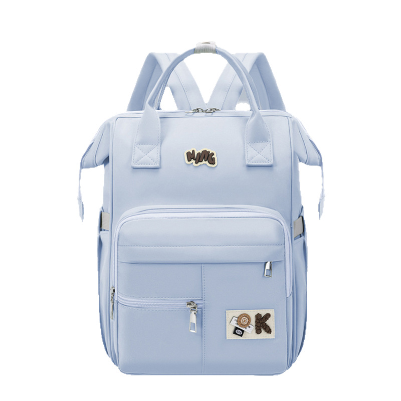 New multi-purpose mom bag with large capacity aluminum foil insulation and water repellent backbag, fashionable baby and mother bag for taking kids out Item Picture