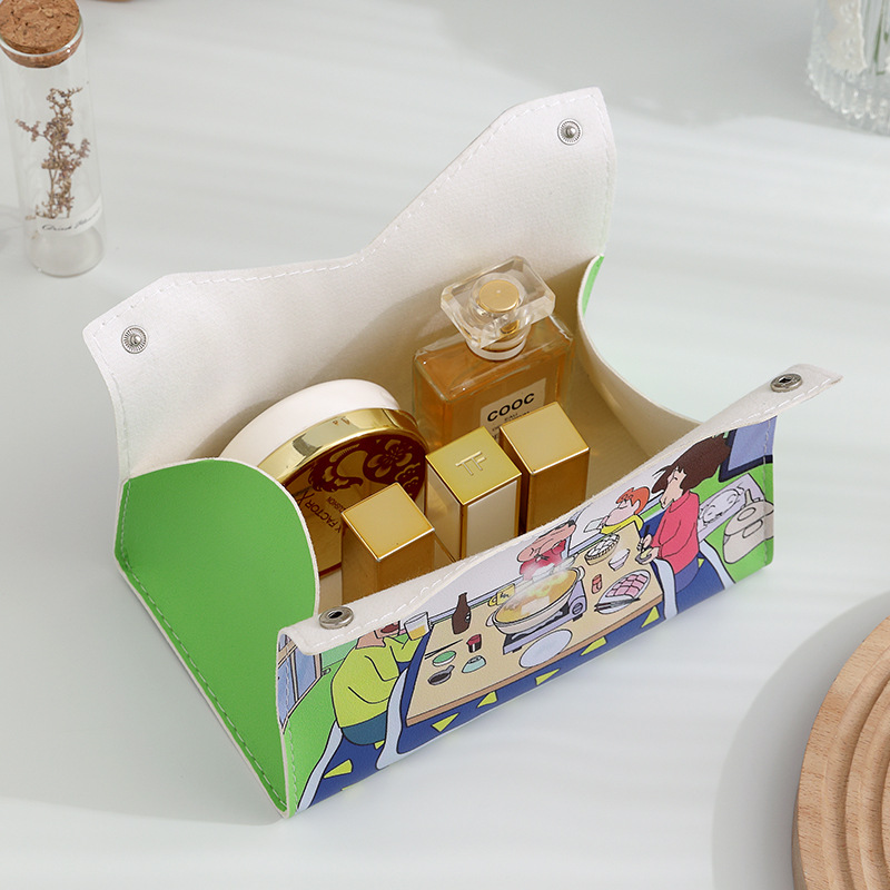 Wholesale of 2024 new Super Home Creative Tissue boxes for home living room and bedroom desktop napkin storage bags Specification drawing