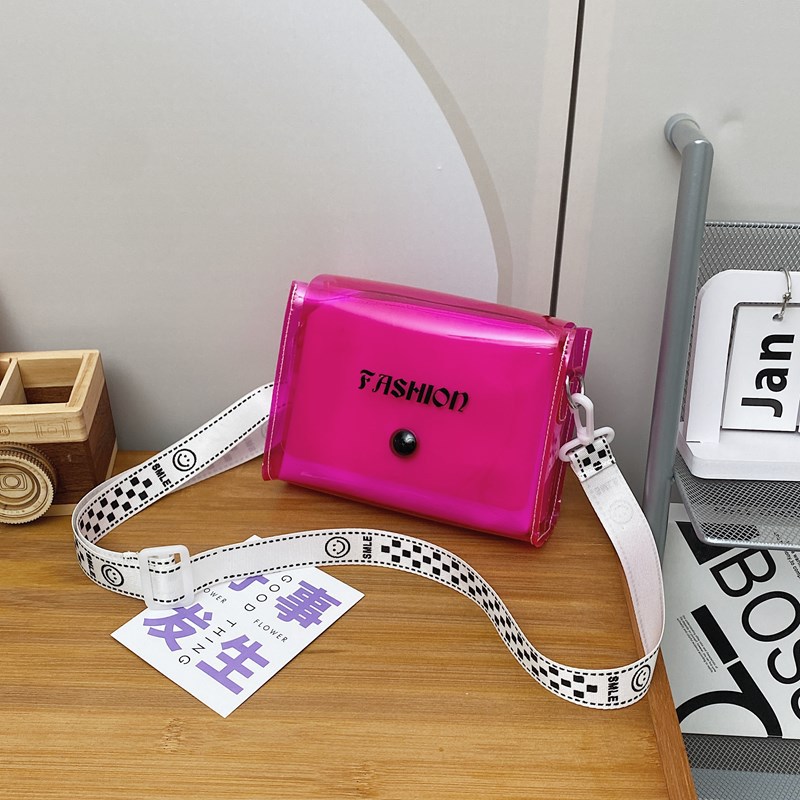 Casual and versatile crossbody bag for women 2024 Summer new pvc transparent bag, fashionable and simple makeup single-shoulder bag for women Specification drawing