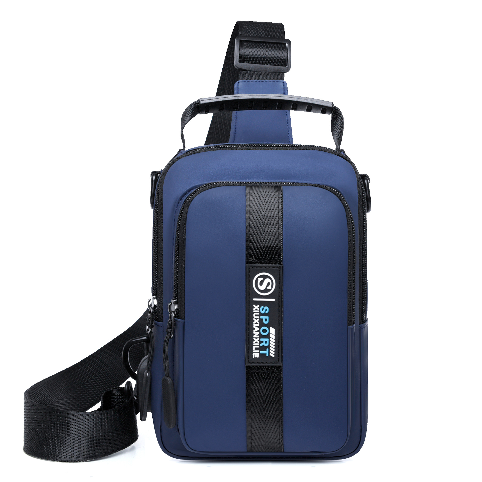 New sporty and fashionable backpack for men, casual running crossbody chest bag, simple and trendy chest bag for young people Item Picture