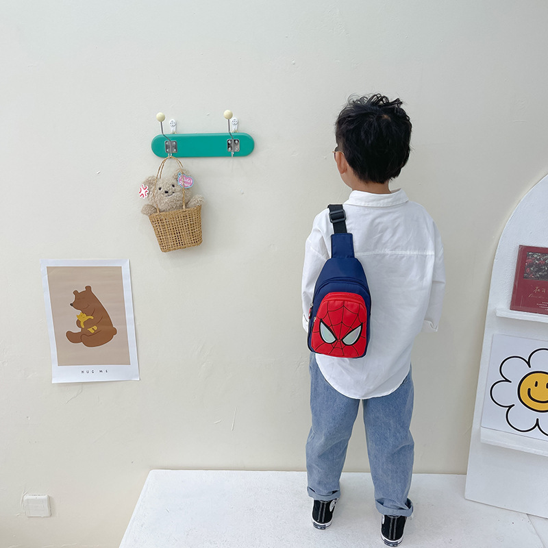 Children's chest bag, Spider-Man 2022 New style, cool boy's crossbody small bag, outdoor accessory bag for export wholesale Specification drawing