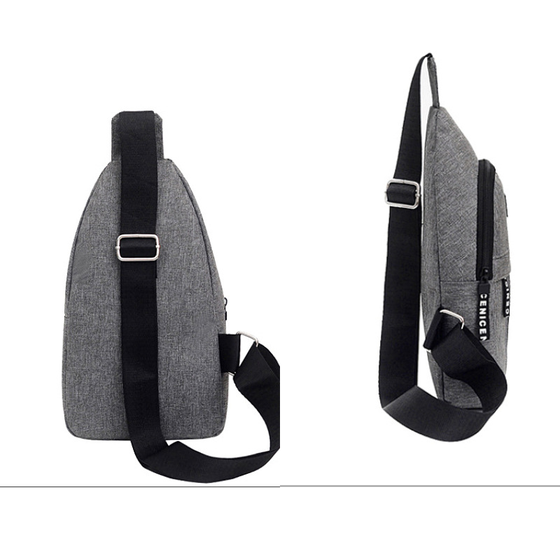bag Men's fashionable chest bag, casual and convenient single-shoulder bag, Oxford fabric trendy chest bag, outdoor commuting crossbody bag Item Picture