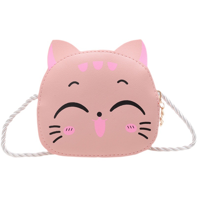 Simple mini princess coin purse 2024 New style cute and fashionable little cat children's crossbody bag cartoon bag for export Item Picture