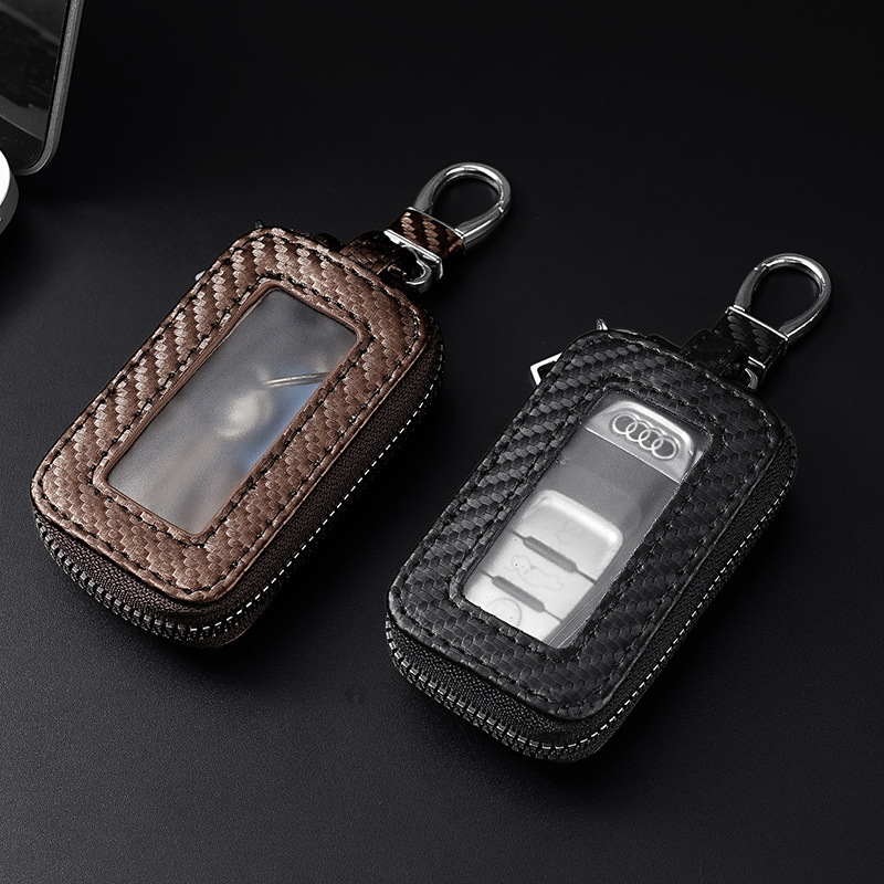 New cross-border universal car key case, window opening car key case, Japanese and Korean zipper mirror window, men's and women's car remote control full figure