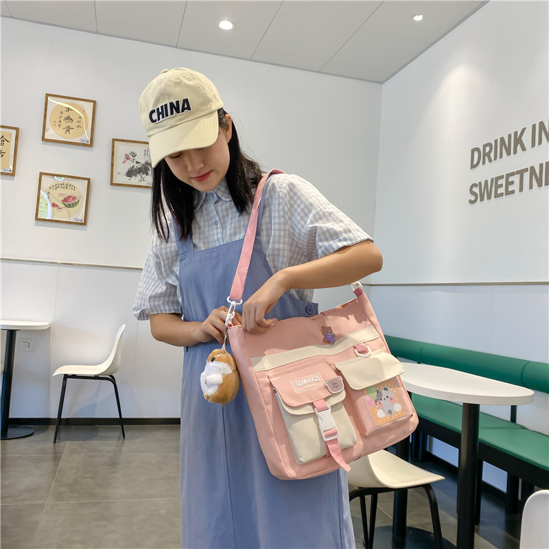 Cute schoolbag for girls, high school students, junior high school students, primary school students, grades three to six, large-capacity backpack, versatile backpack details Picture