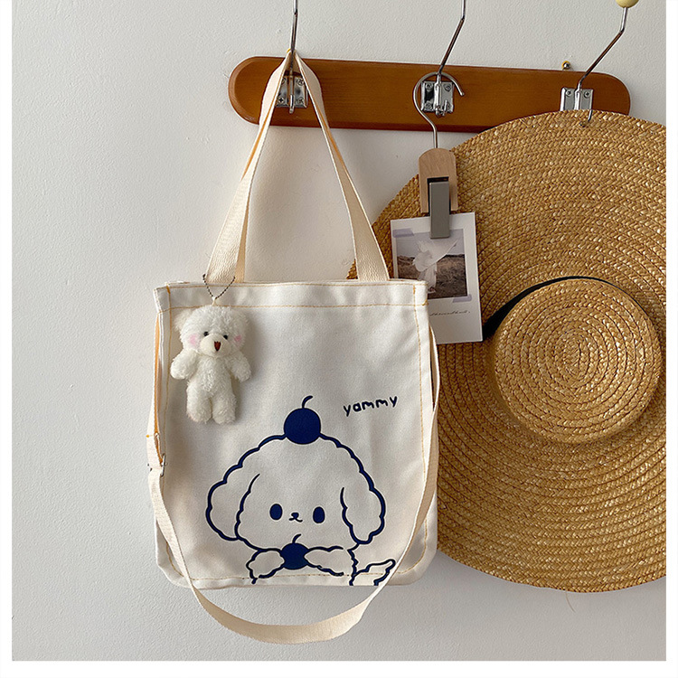 A new large-capacity Korean Instagram canvas bag for girls, a simple single-shoulder handbag for junior high school and primary school students undefined