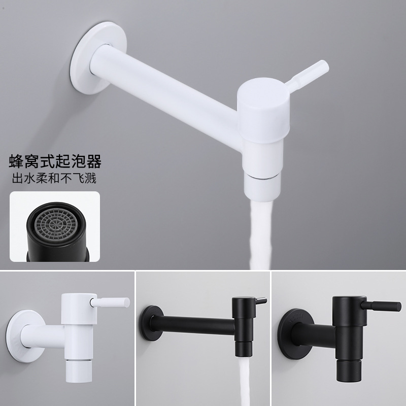 Black quick-opening 4-inch faucet for washing machine, 304 stainless steel single-cooling faucet for mop, sink faucet Application Scenario