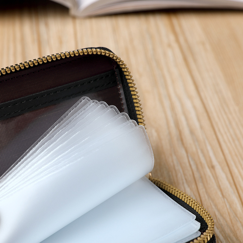 Female anti-demagnetization and anti-theft card holder, small and exquisite, large-capacity multi-card position ID card case Specification drawing