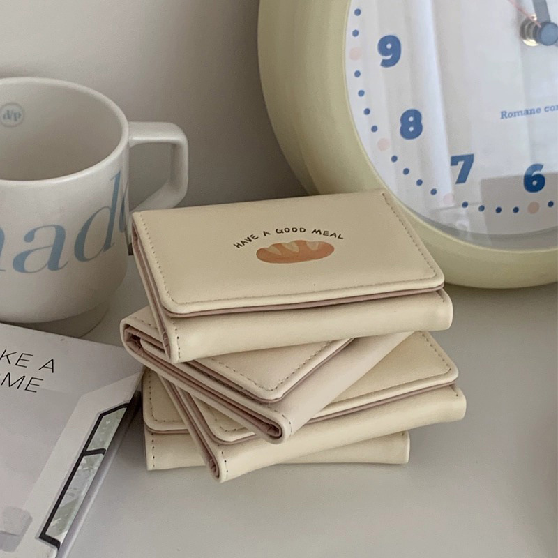 Croissant Toast ins Korean short wallet Baguette Cookie Girl Cartoon cute 30% off student card bag wallet in one Application Scenario