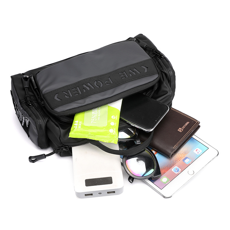 Wholesale of new men's trendy single-shoulder bags, casual hand-held crossbody bags, outdoor sports postman bags and business briefcases Specification drawing