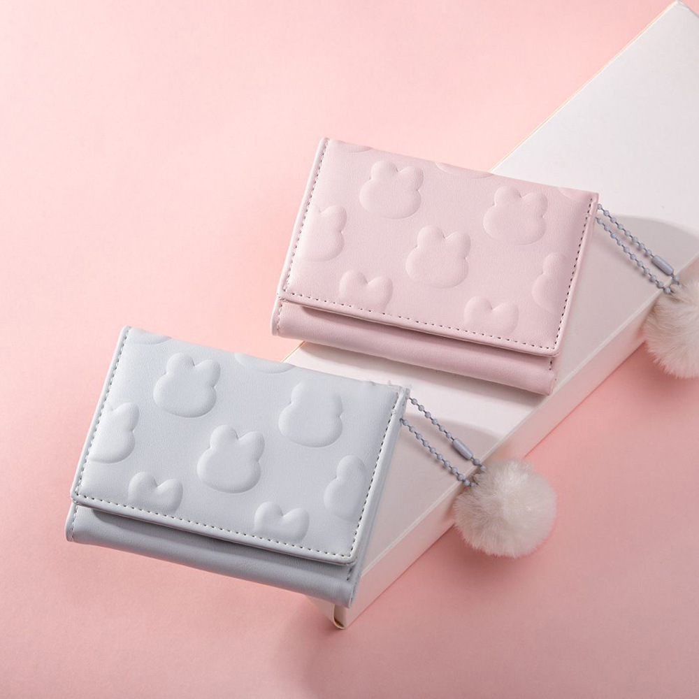 New Korean-style small wallet for girls, rabbit coin purse, fresh and sweet, high appearance level, niche forest-themed original details Picture