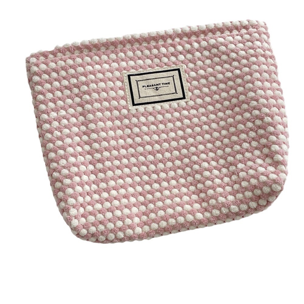 4654 ins simple and fresh color makeup bag, large-capacity portable toiletry bag, inner liner, skin care product storage Item Picture