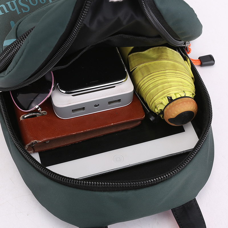 Factory direct sales of new outdoor men's chest bags, multi-functional and fashionable backpacks, waterproof nylon fabric single-shoulder crossbody bags Item Picture