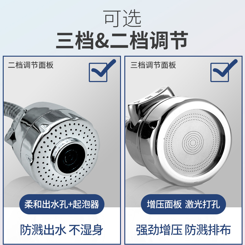 Kitchen sink faucet extender, pressure-increasing anti-splash universal joint, dishwashing shower head, a magic tool Application Scenario