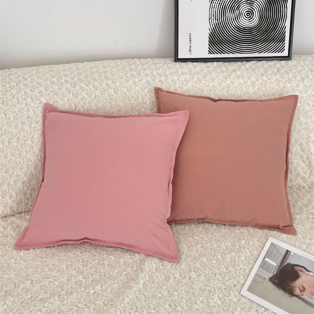 bj250228 simple and plain living room sofa pillowcase, car backrest, office pillow, solid color pillowcase Application Scenario