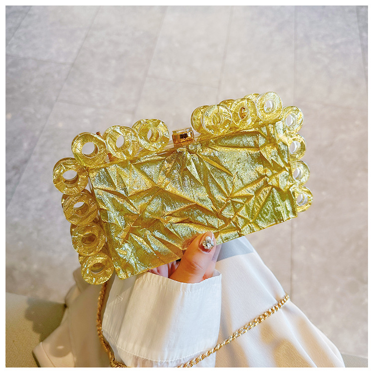 New fashionable circle acrylic bag for cross-border foreign trade women, evening bag, single-shoulder crossbody banquet clutch Application Scenario