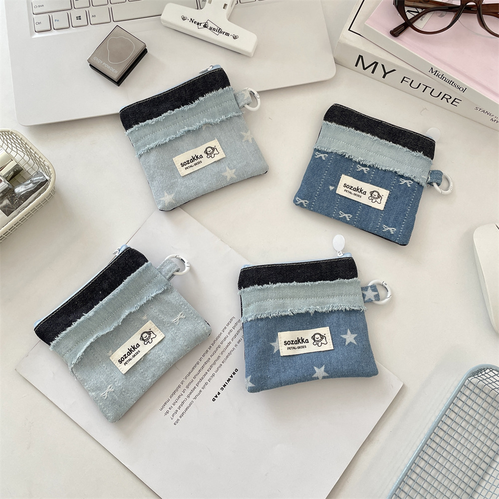 5742 Cute Patchwork Girl Portable multi-functional loose change Storage card case, bank card storage bag, card holder, card case full figure