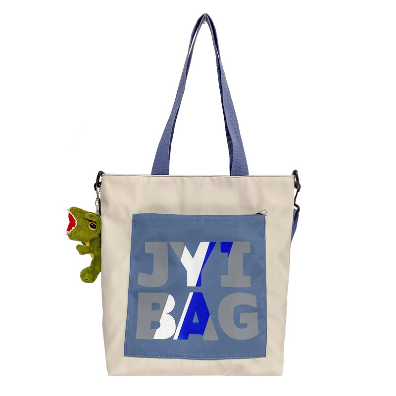 2022 New canvas crossbody bag for women, simple and elegant, large-capacity school bag for students, versatile Japanese-style single-shoulder handbag Item Picture