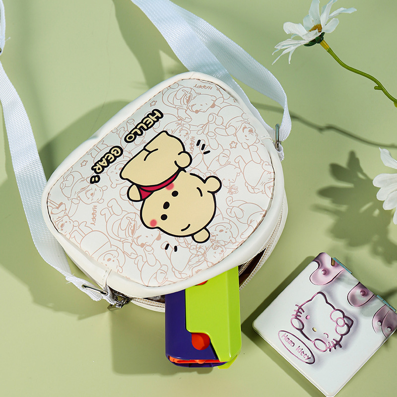 2024 New Ear Dog small bag, cute cartoon, large capacity crossbody bag, women's multi-functional Weiwei Bear storage Bag details Picture
