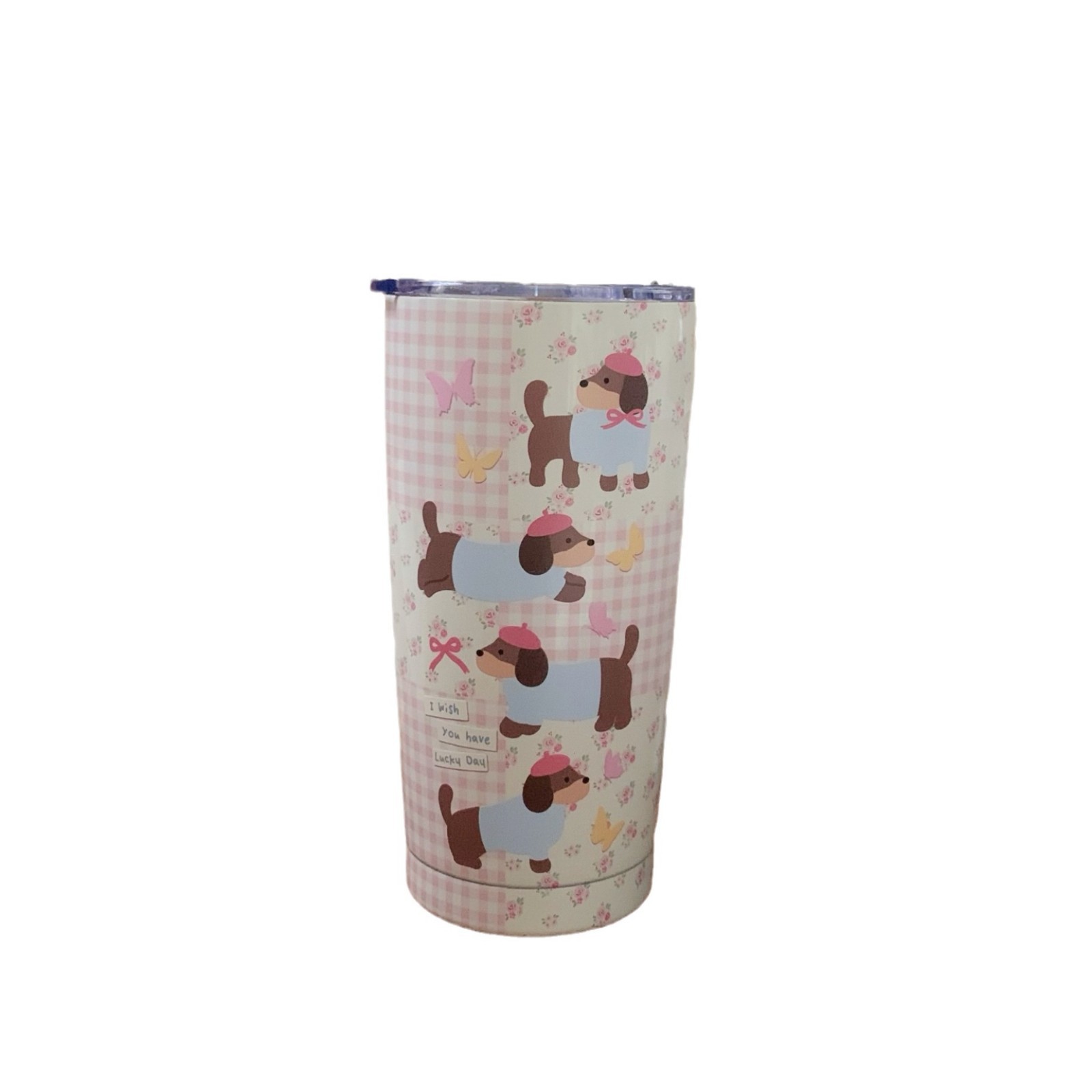 Dachshund portable cup, water cup, cute high appearance level cup, portable large-capacity straw cup for children, high-temperature resistant insulated cup Item Picture