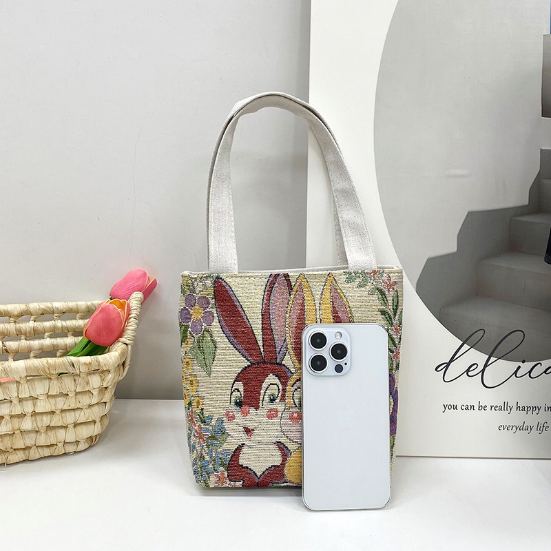 Cross-border gold thread double-sided embroidery small square bag, ethnic style casual canvas single-shoulder bag, fashionable Chinese style printed hand-held bag Specification drawing