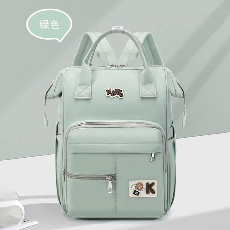 New multi-purpose mom bag with large capacity aluminum foil insulation and water repellent backbag, fashionable baby and mother bag for taking kids out Specification drawing