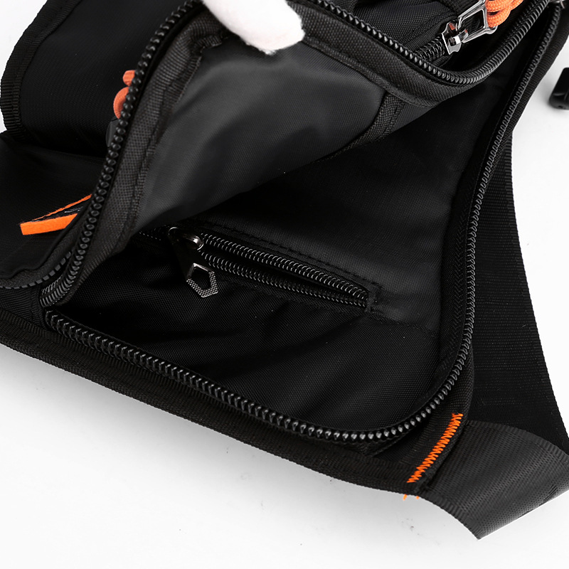 New cross-border cycling leg bag, outdoor sports close-fitting waist bag, casual men's chest bag, large-capacity single-shoulder crossbody bag Specification drawing