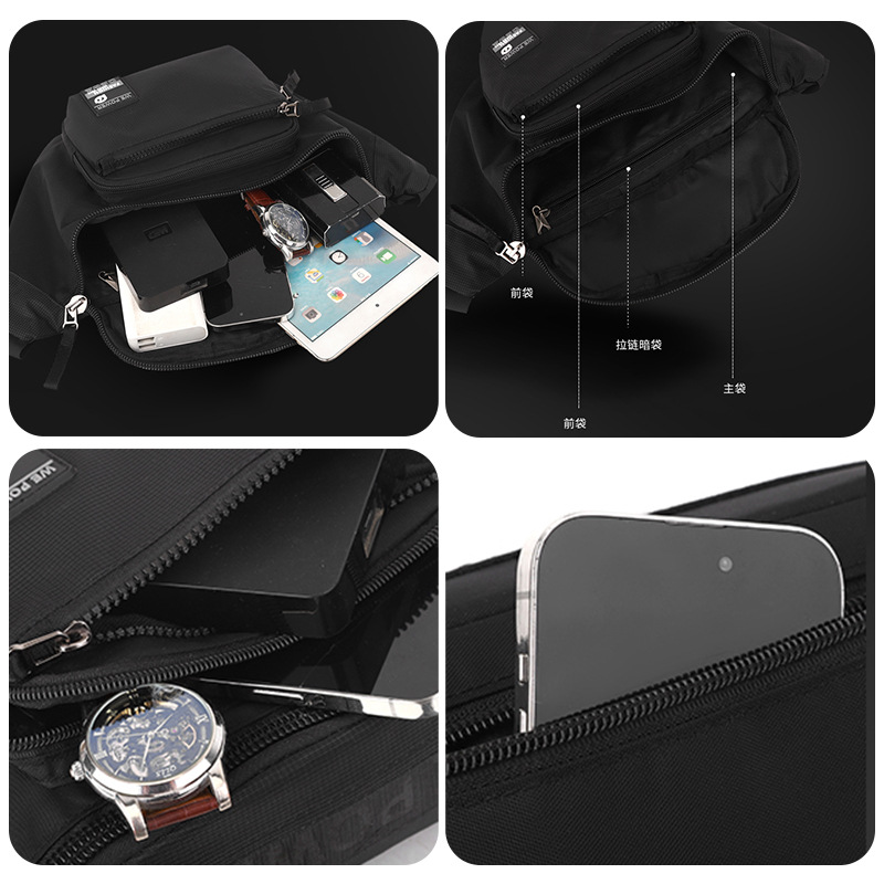 WEPOWER's new casual and simple single-shoulder crossbody bag, outdoor sports waist bag, men's business and trendy chest bag Application Scenario
