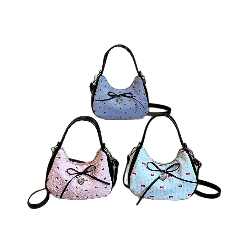 Women's underarm bag 2025 Summer New style: Simple and stylish crossbody bag, trendy single-shoulder bag, beautiful crescent moon bag Item Picture